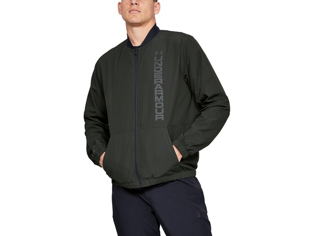 Under Amour Men's Unstoppable Storm Bomber Jacket Charcoal Size X-Large