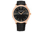 Silhouette Quartz 41mm Classic Watch - Black Dial with Black Leather & Rose Case