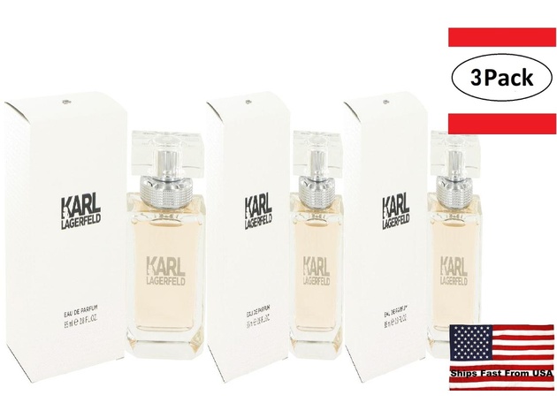 3 Pack Karl Lagerfeld by Karl Lagerfeld Eau De Parfum Spray 2.8 oz for Women
