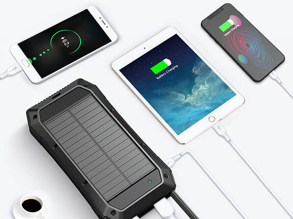 Portable Battery Charger Solar Power Phone Charger Walmart Sun Chaser Mini  10,000mAh Solar-Powered Wireless Phone Charger