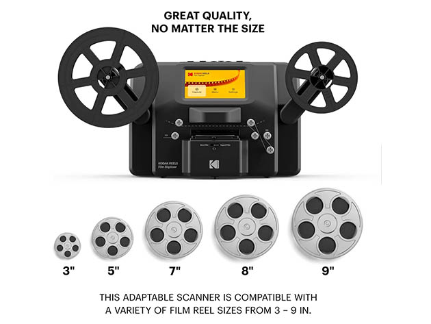 Kodak Reels 8mm & Super 8 Film Digitizer with 5" Screen