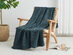 Vintage Cotton Waffle Blanket (King/Indigo)