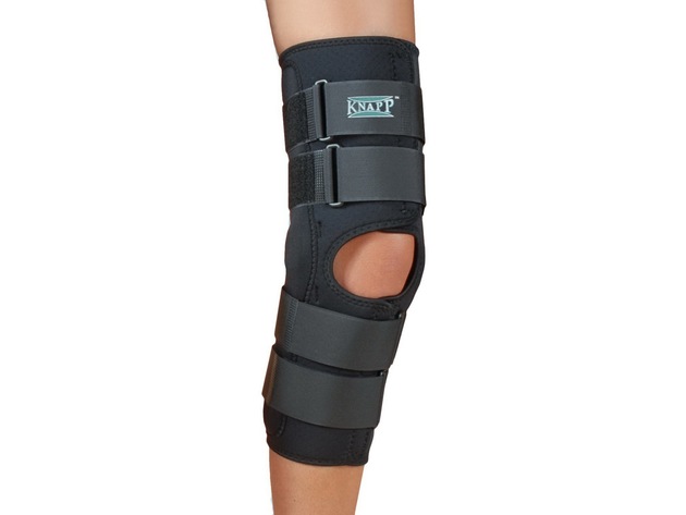 Hely & Weber Kuhl Knapp Hinged Knee Orthosis, 12 Inch Standard Hinges, XX-Large: 12 Inches, Black