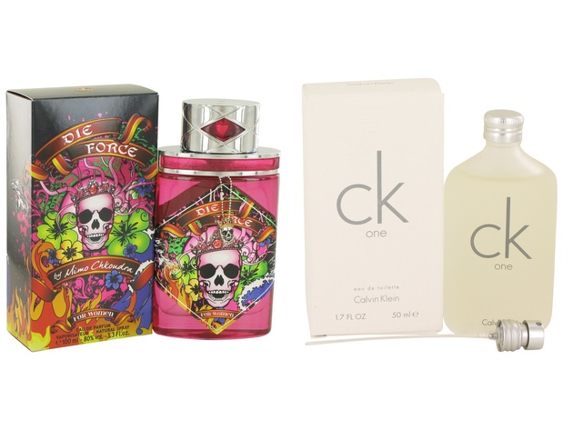 Gift set  Die Force by Mimo Chkoudra Eau De Parfum spray 3.3 oz And  CK ONE EDT Pour/Spray (Unisex) 1.7 oz