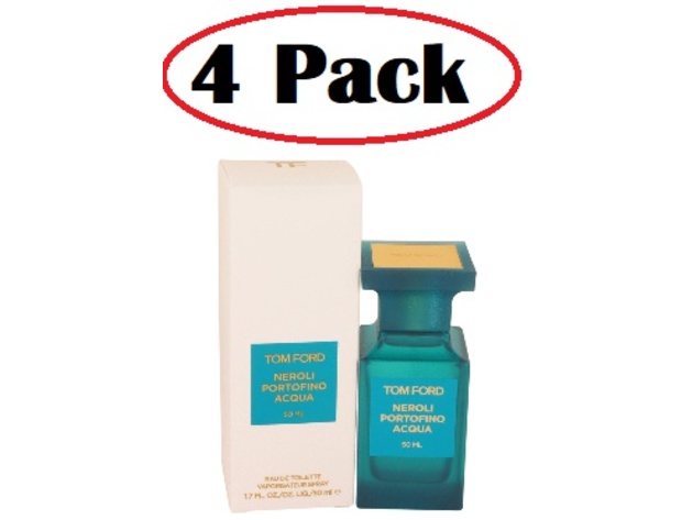 4 Pack of Tom Ford Neroli Portofino Acqua by Tom Ford Eau De Toilette Spray (Unisex) 1.7 oz