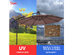 Costway 10' Hanging Solar LED Umbrella Patio Sun Shade Offset Market W/Base Tan