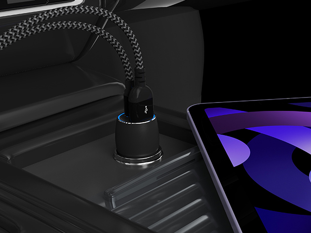 OMNIA C1 Pro 83W Powerful Car Charger + USB-C to Lightning Cable