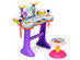 Costway 3 in 1 Kids Musical Instrument Piano Keyboard Drum Set w/ Music Fountain & Stool
