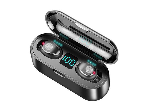 F9 TWS Wireless Headset with 2,000mAh Power Bank Case | StackSocial
