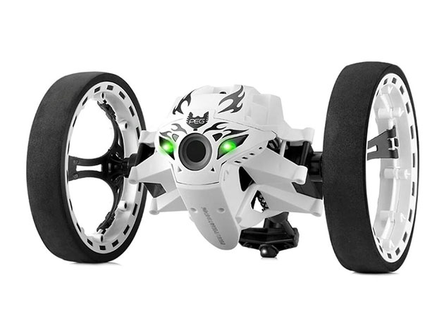 Remote Control 2-Wheeled Jump Car Toy: White