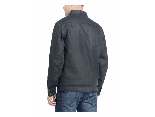Weatherproof Men's Waxed Sherpa Lined Trucker Jacket Brown Size Small