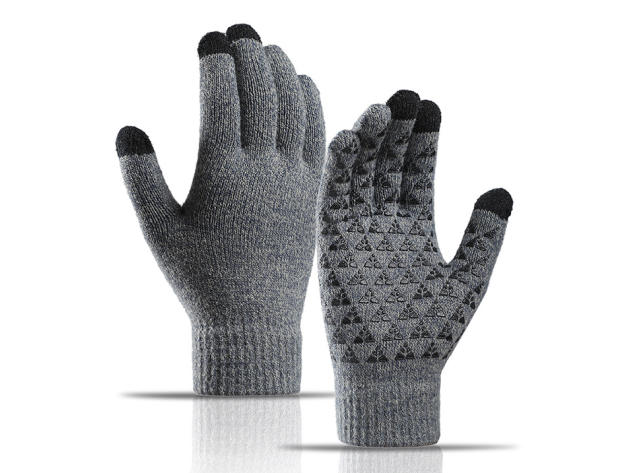 3-Touch Smartphone Gloves (Gray)