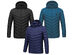 CALDO-X Heated Jacket with Detachable Hood (Denim/Small, Requires Power Bank)