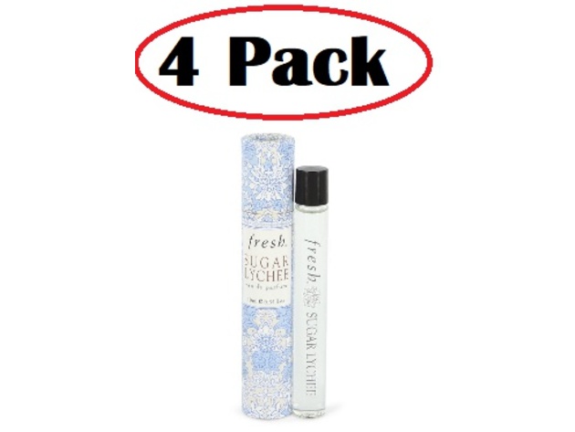 4 Pack of Fresh Sugar Lychee by Fresh Mini EDP Roll-on .34 oz