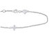 1/20 Carat (ctw G-H, I2-I3) Accent Diamond Cross Bracelet in Sterling Silver