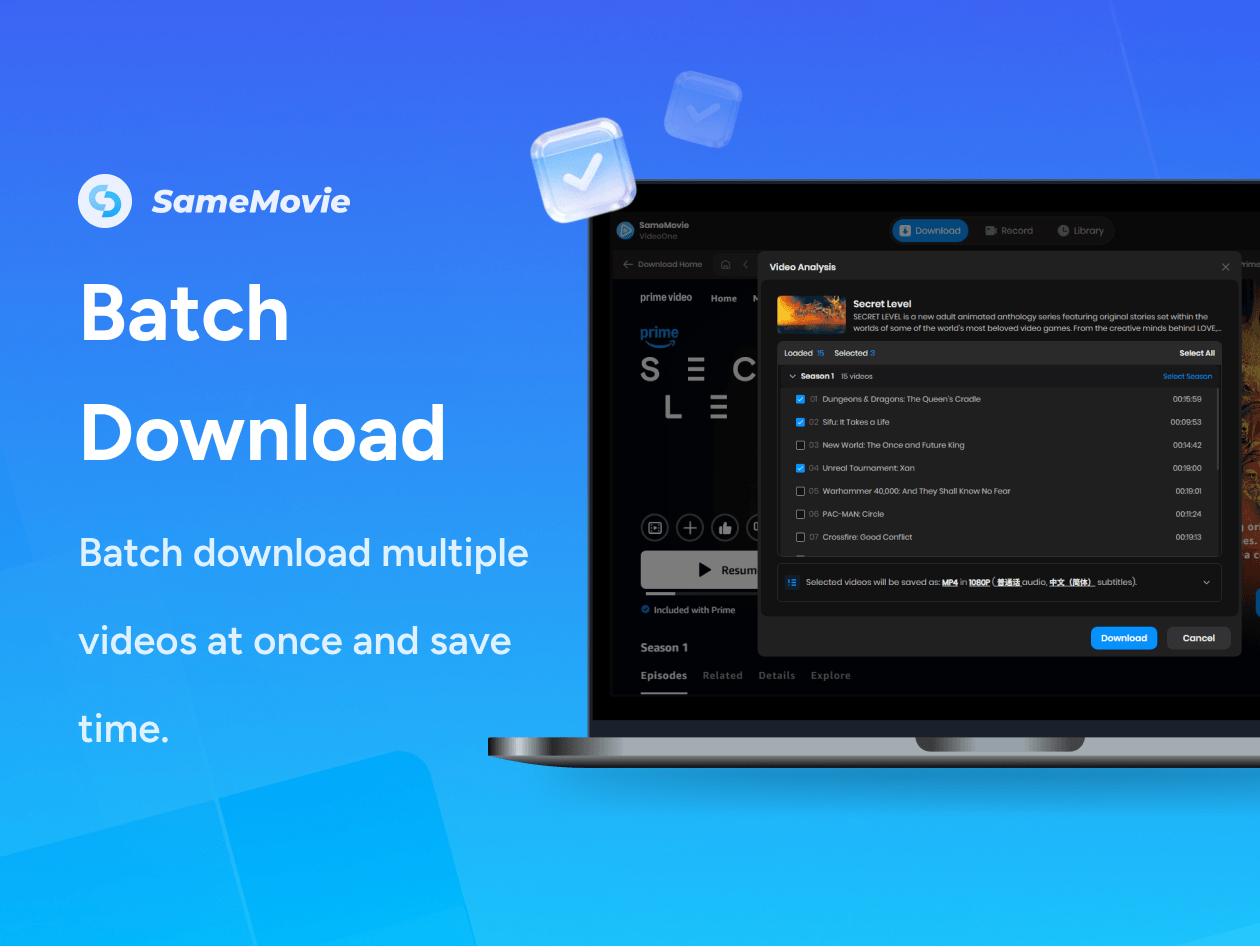 SameMovie All-In-One Video Downloader (Mac)