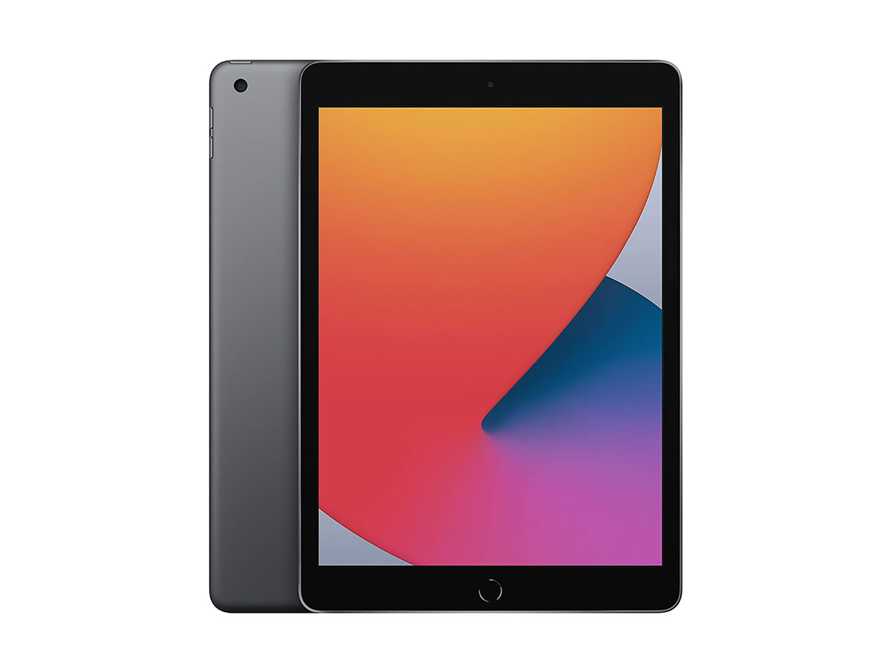 Apple iPad (2020) 8th Gen 128GB Wi-Fi Space Gray with Case & Charger (Refurbished)