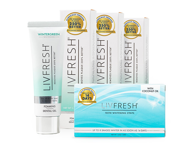 LIVFRESH Molecular Teeth Cleaning & Whitening Premium Deluxe Bundle