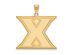 14k Gold Plated Silver Xavier U. XL Initial X Pendant