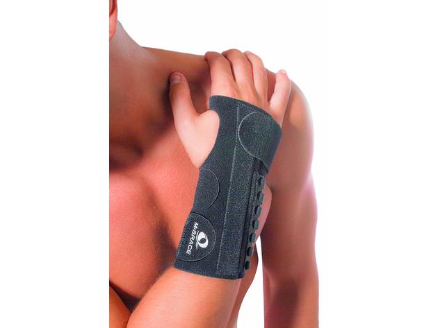 Indaco SRL 136RR M-Brace Wrist Splint Air-Right with Velcro Strap, Size: Regular: 5 Inches - 7.8 Inches, Black