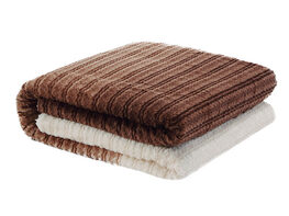 Colette Flannel Reversible Jacquard Throw (Brown)