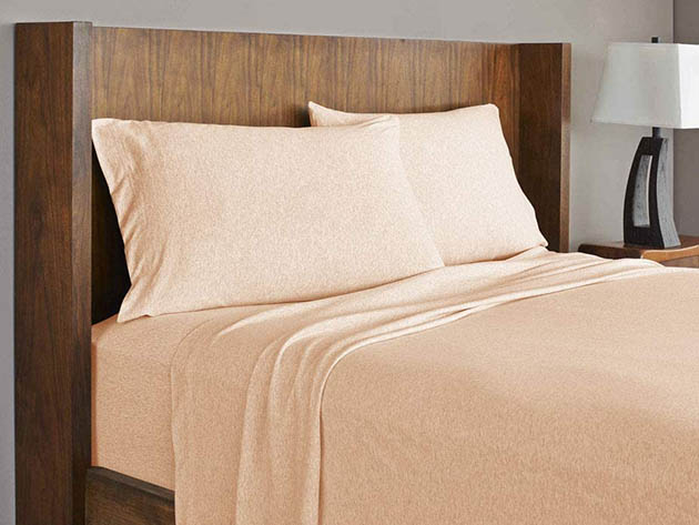 Soft Tees Luxury Cotton Modal Jersey Knit Sheet Set (Blush/King)