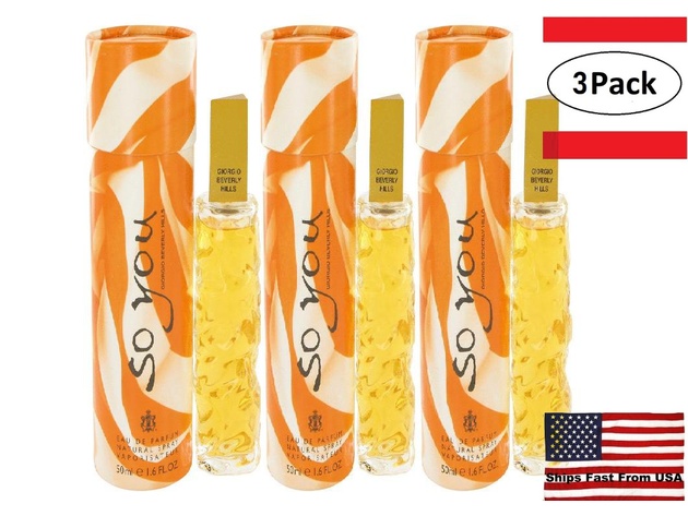 3 Pack So You by Giorgio Beverly Hills Eau De Parfum Spray 1.7 oz for Women