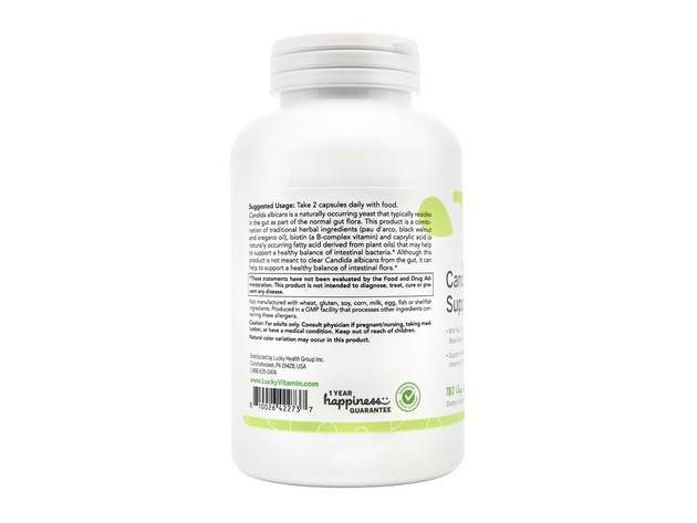 LuckyVitamin - Candida Support - 180 Veg Capsules