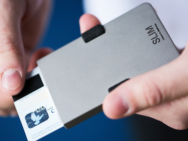 SLIM RFID Blocking Wallet- Silver Aluminum