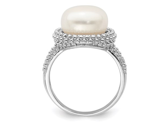 Freshwater Cultured 11-12mm Pearl Ring in Sterling Silver 
