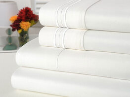 4-Piece Bamboo-Blend Comfort Luxury Sheet Set (Silver/Queen)