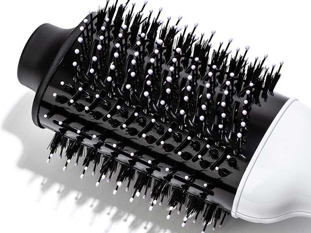 Almost Famous Swept Away 2 In 1 Volumizing Dryer Swept Away 2-in-1 Volumizing Dryer Blowout Brush (White) | MediaCom