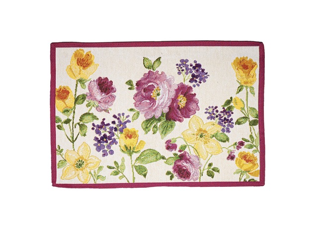 Homvare Table Placemats, Holiday Dinner, Parties, Home Décor, Woven Tapestry 13”X19”-Set of 4 - Beige