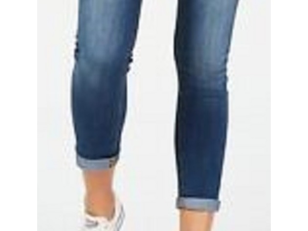 Indigo Rein Juniors' Cuffed Cropped Skinny Jeans Blue Size 7