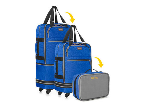 Biaggi Zip Sac Boost Expandable Luggage (Cobalt Blue  display picture 3