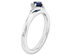 1/2 Carat (ctw) Lab Created Blue Sapphire Ring in Sterling Silver with Diamonds - 9