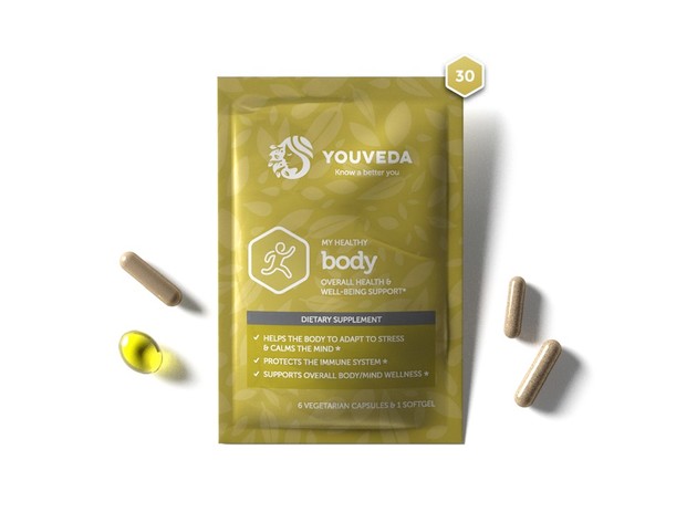 YouVeda - My Healthy Body Kit - Immune and Stress Support Herbal Supplement - Ayurvedic and Vegan Friendly -  30 Days Supply
