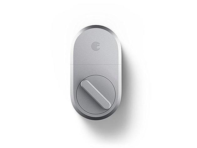 August Home Smart Lock-Keyless Metal Home Entry with Your Smartphone - Silver (Refurbished, Open Retail Box)