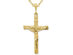 10K Yellow Gold Crucifix Cross Pendant Necklace with Chain