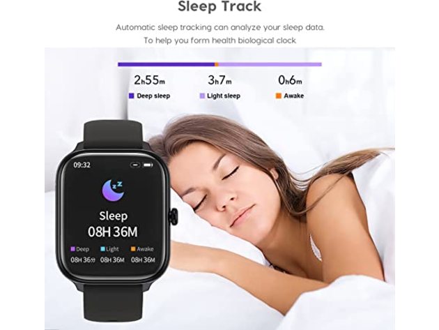 Smartwatch for Android and iOS Phones Fitness Tracker with Heart Rate