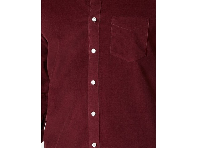 Club Room Men's Corduroy Shirt  Purple Size Small