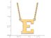 14k Yellow Gold Eastern Michigan U Large Initial E Pendant Necklace
