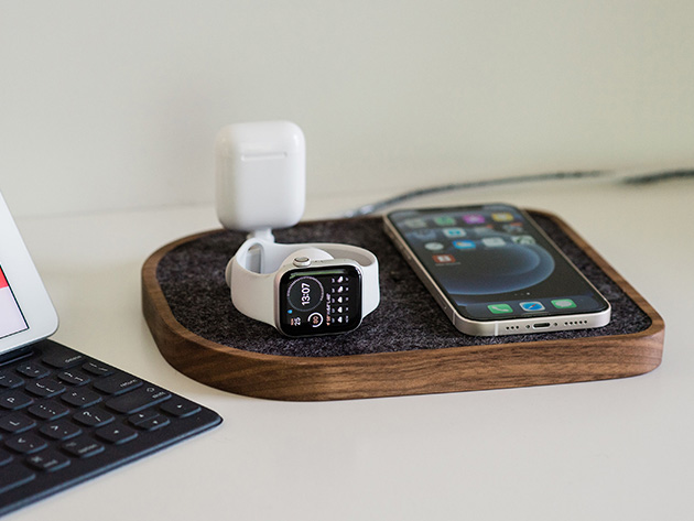 Wireless Charging Dock for iPhone/Apple Watch + Lightning Connector