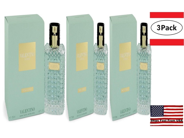 3 Pack Valentino Donna Rosa Verde by Valentino Eau De Toilette Spray 4.2 oz  for Women