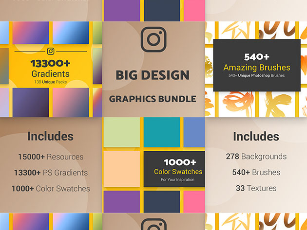 Big Design Graphic Bundle (15,000+ Resources): Lifetime Subscription