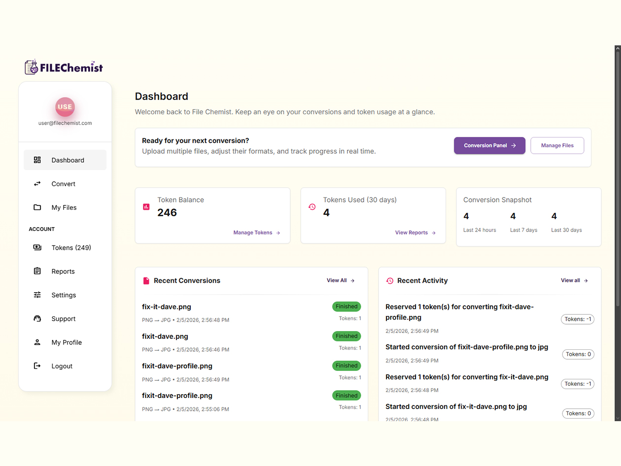 FileChemist File Conversion Tool: One-Time Purchase (10,000 Tokens)