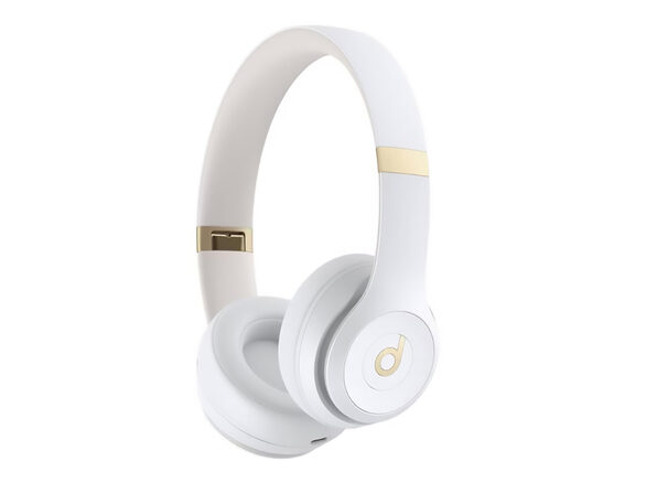 Beats Solo 4 On-Ear Headphones - Warm White (Open Box) | StackSocial