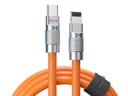 Statik® TsumoCharge® 100W USB-C Silicone Charging Cable (Orange/4-Pack)