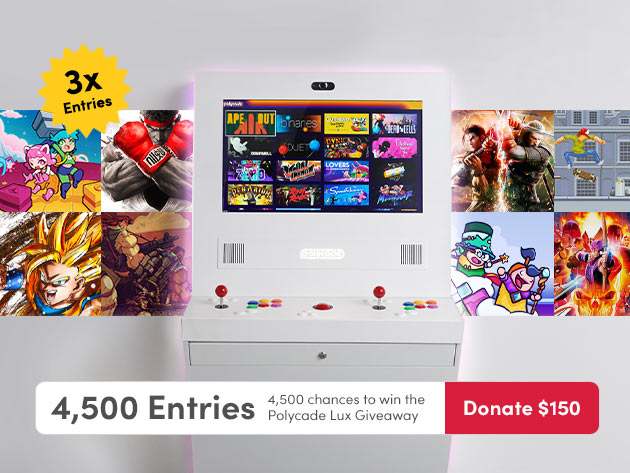 4,500 Entries to Win The Polycade Lux Giveaway & Donate to Charity