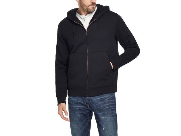Weatherproof Vintage Men's Fleece Lined Hoodie Navy Size X-Large